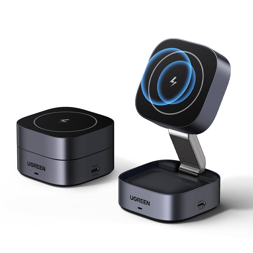 Bežični punjač UGREEN W526 3u1, 20W, 1.67A, 1 x USB-C, Crni