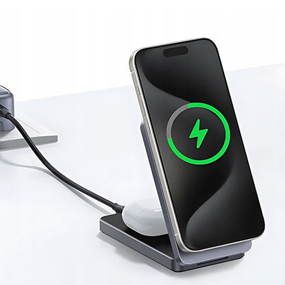 Bežični punjač UGREEN W528 2u1, 20W, 1.67A, Bijeli