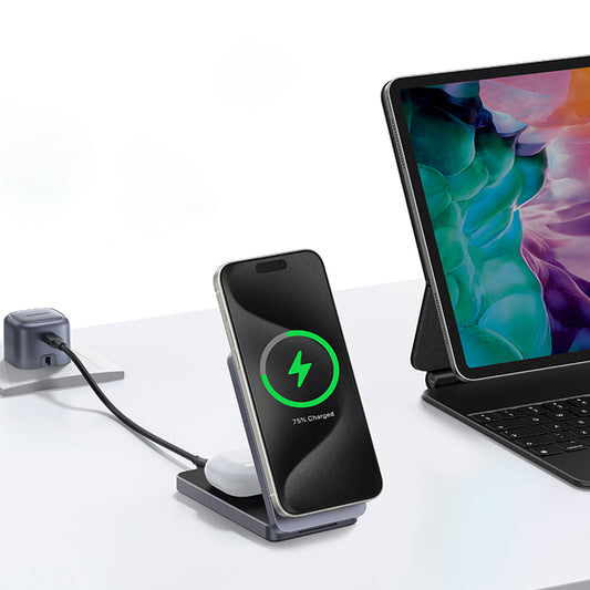 Bežični punjač UGREEN W706 2u1, 20W, 1.67A, Bijeli