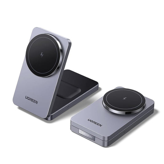 Bežični punjač UGREEN W528 2u1, 20W, 1.67A, Crni