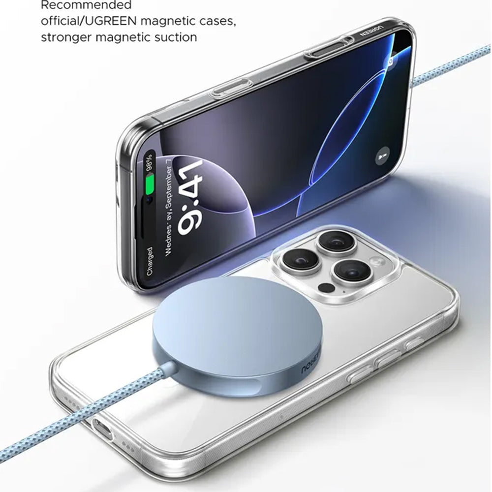 Bežični punjač UGREEN MagFlow, 25W, Plavi