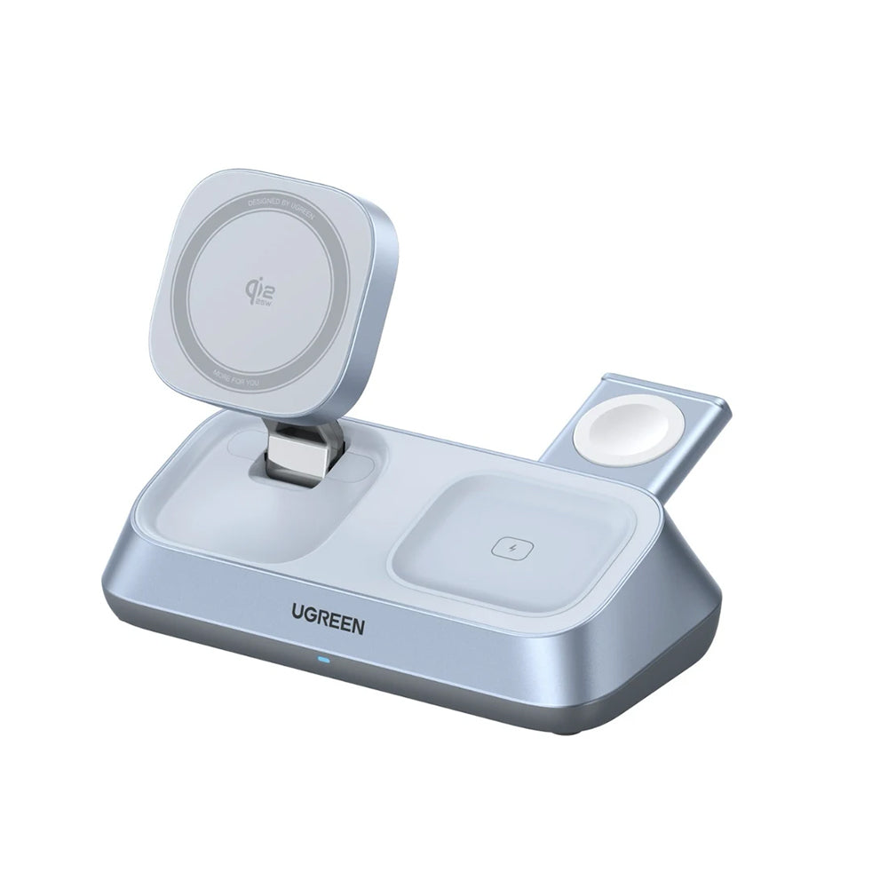 Bežični punjač UGREEN W711 3u1, 25W, 1.67A, Plavi
