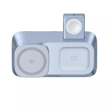 Bežični punjač UGREEN W711 3u1, 25W, 1.67A, Plavi