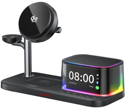 Bežični mrežni punjač s Bluetooth zvučnikom XO Design CX045 5in1, 25W, Crni
