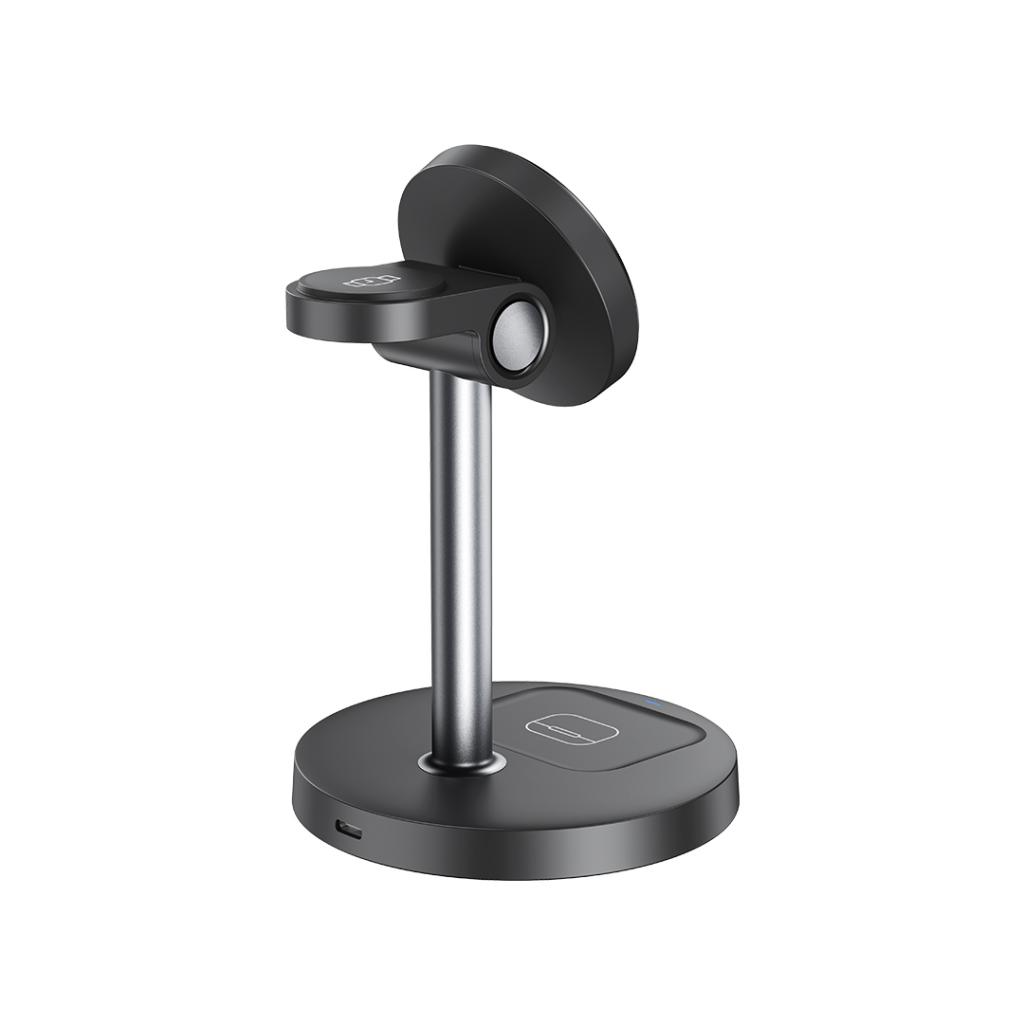 Bežični punjač XO Design CX038 3u1, 15W, 1.67A, Crni