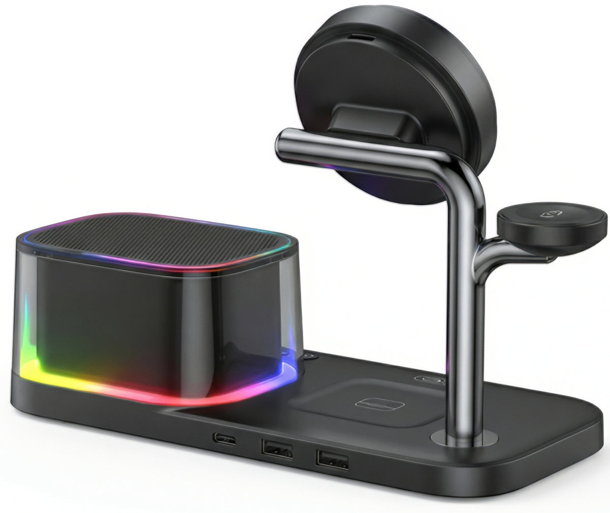 Bežični mrežni punjač s Bluetooth zvučnikom XO Design CX045 5in1, 25W, Crni