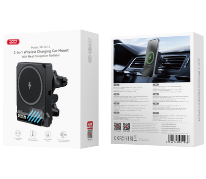 Bežični auto punjač XO Design SL14, 25 W, crni