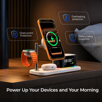 Bežični mrežni punjač s Bluetooth zvučnikom XO Design CX045 5in1, 25W, Crni