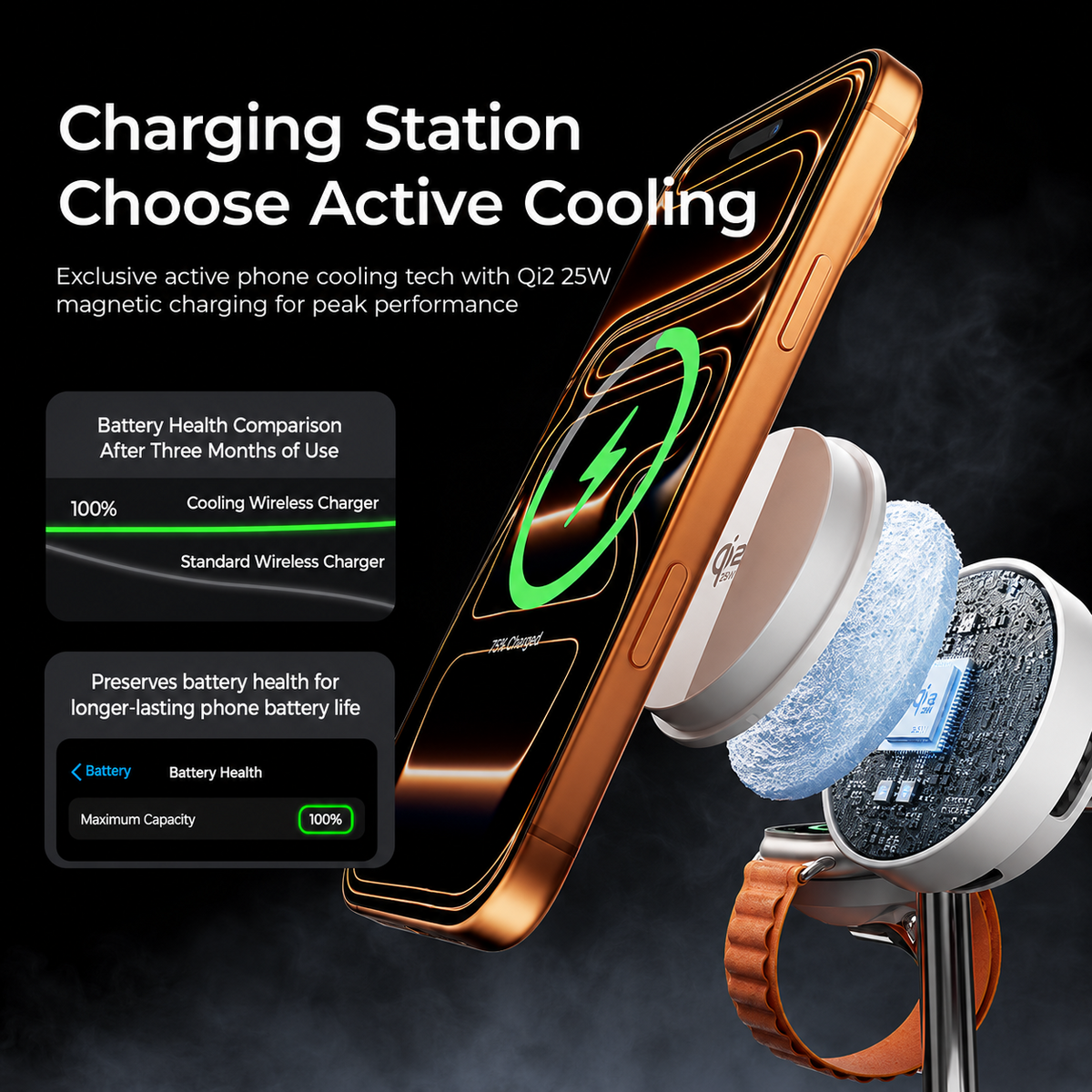 Bežični mrežni punjač s Bluetooth zvučnikom XO Design CX045 5in1, 25W, Crni
