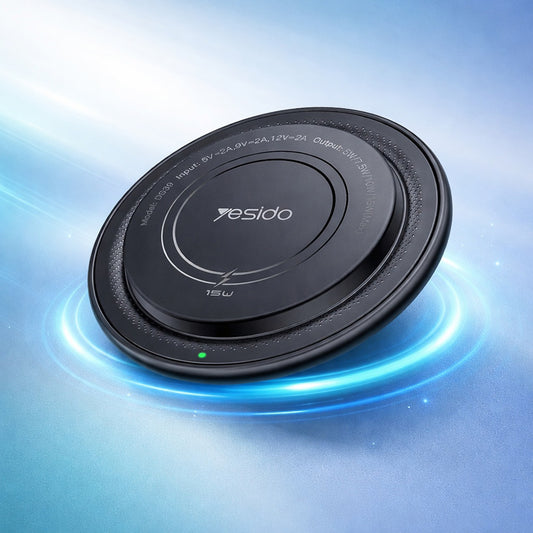 Bežični punjač Yesido DS39, 15W, 1.67A, Crni