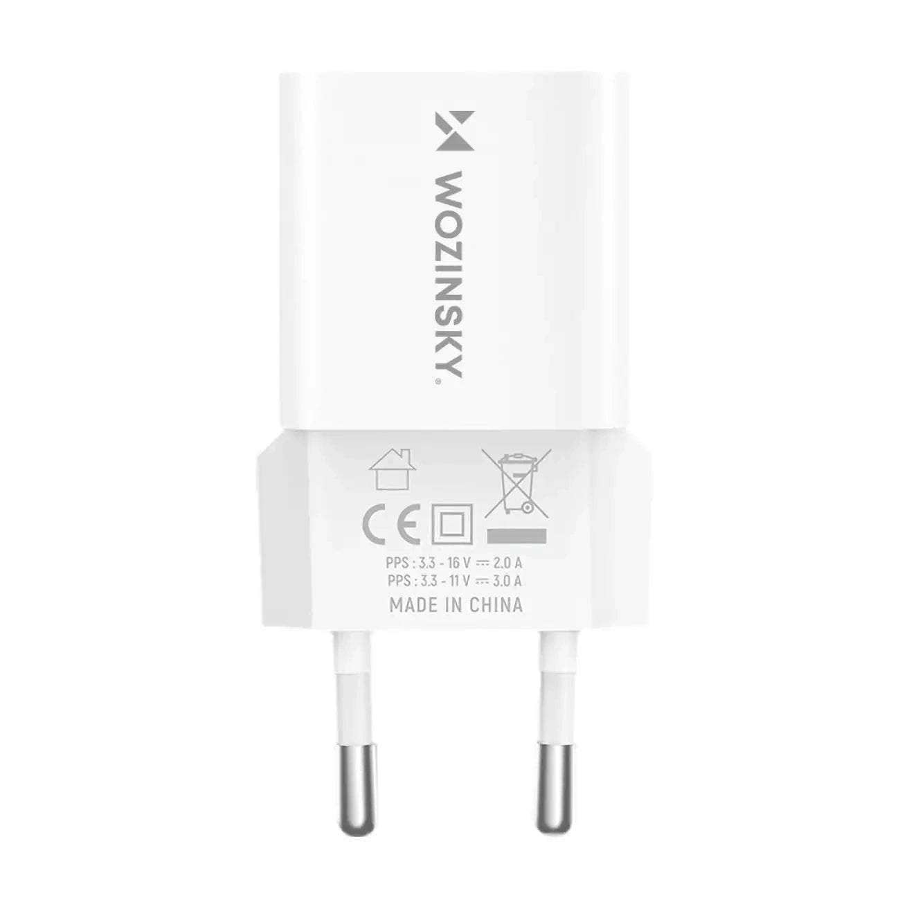Punjač za mrežu WZK WWCEAC, 33W, 3A, 1 x USB-A - 1 x USB-C, Bijeli