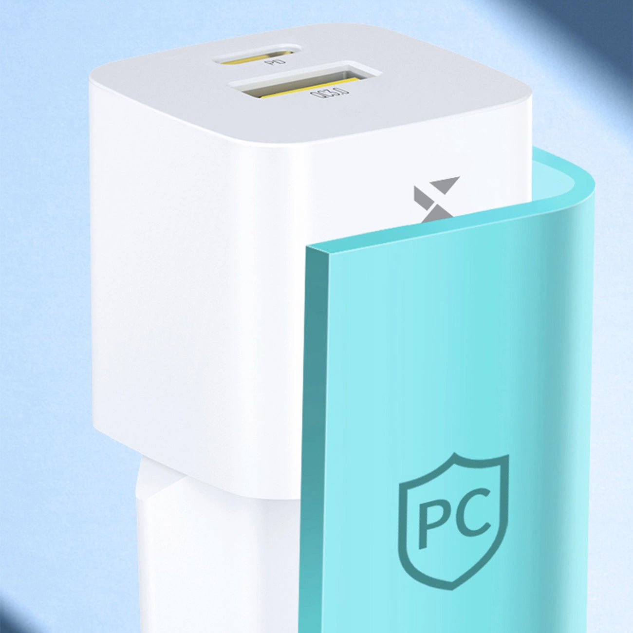 Punjač za mrežu WZK WWCEAC, 33W, 3A, 1 x USB-A - 1 x USB-C, Bijeli