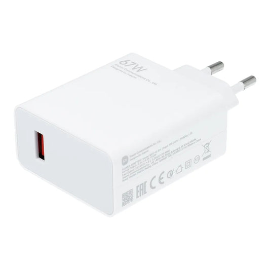 Punjač Xiaomi MDY-12-EH, 67W, 6.2A, 1 x USB-A, Bijeli