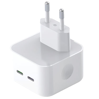 Punjač za mrežu XO Design L102, 35W, 3A, 2 x USB-C, Bijeli