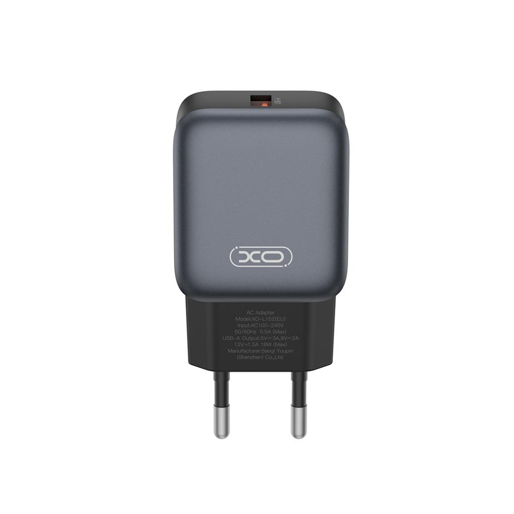 Punjač mreže XO Design L152, 18W, 3A, 1 x USB-A, Crni