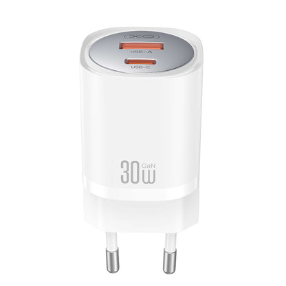 Punjač mreže XO Design CE21, 30W, 3A, 1 x USB-A - 1 x USB-C, Bijeli