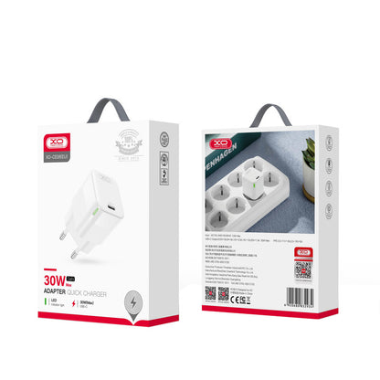 Punjač mreže XO Design CE06, 30W, 3A, 1 x USB-C, Bijeli