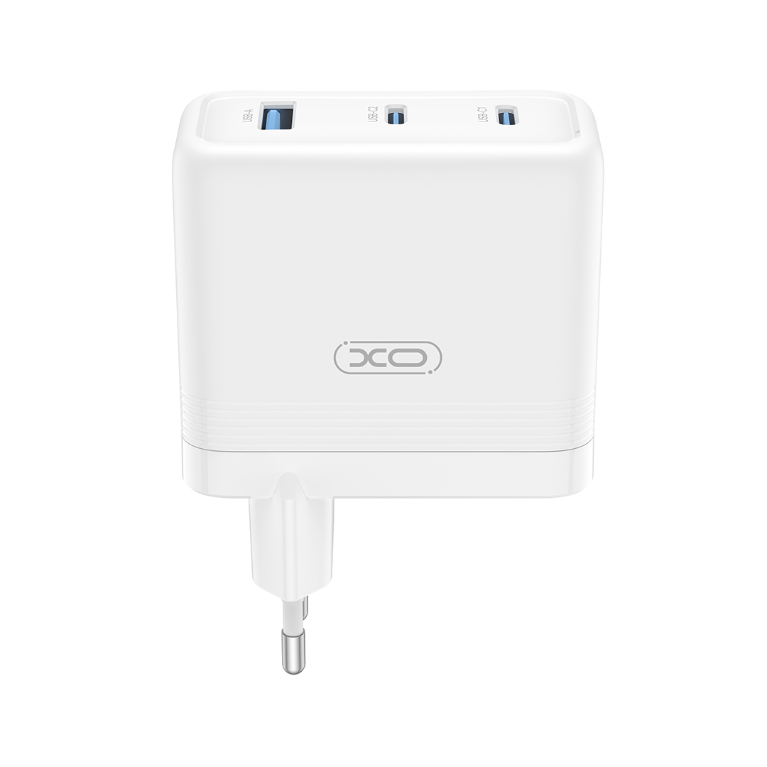 Punjač mreže XO Design CE35, 100W, 5A, 1 x USB-A - 2 x USB-C, Bijeli