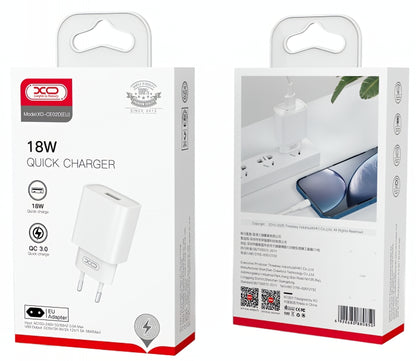 Punjač mreže XO Design CE02D, 18W, 3A, 1 x USB-A, Bijeli