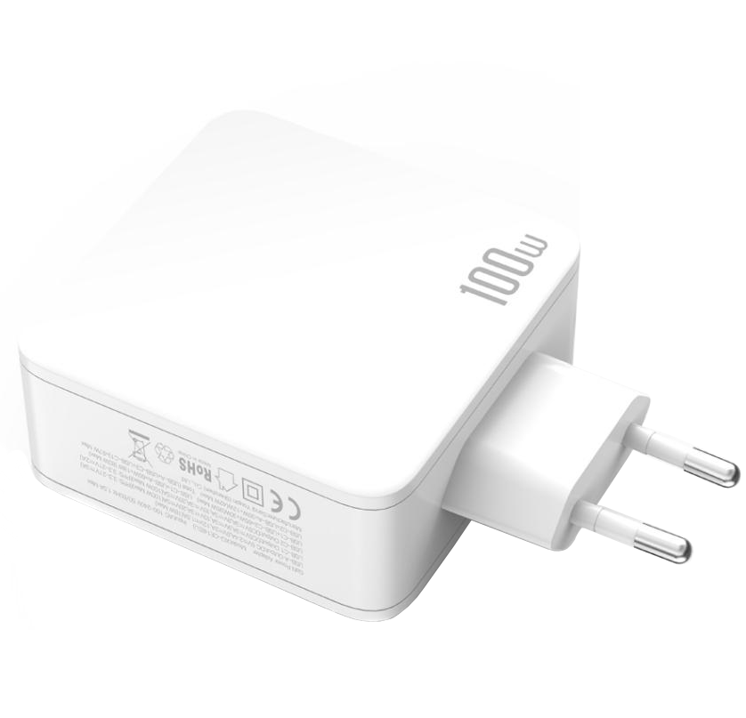 XO Design CE14 mrežni punjač, 100W, 3.25A, 1 x USB-A - 2 x USB-C, Bijela