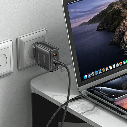Punjač mreže Yesido YC144, 65W, 3.25A, 1 x USB-A - 2 x USB-C, Crni