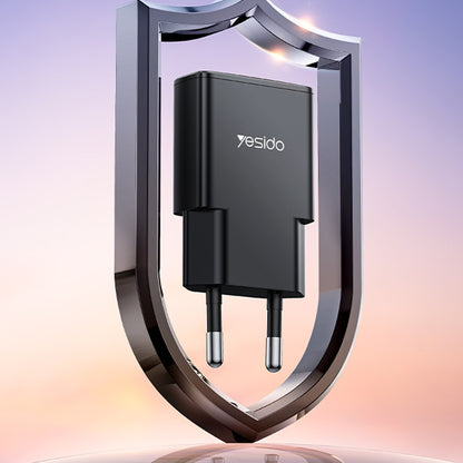 Punjač za mrežu Yesido YC74, 30W, 3A, 1 x USB-C, Crni