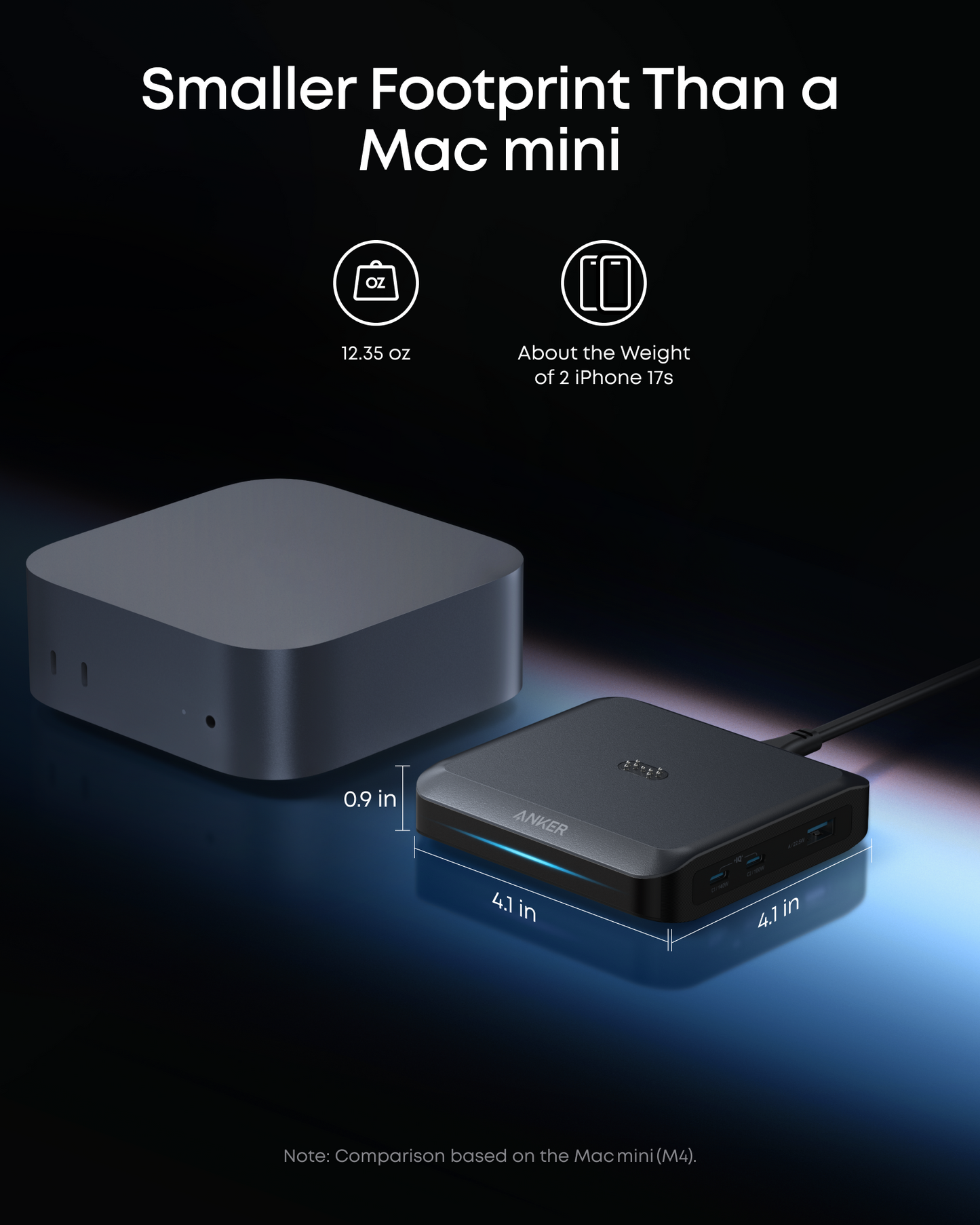 Anker punjačka stanica za vanjsku bateriju Prime, 150W, 5A, 1 x Pogo Pin - 1 x USB-A - 2 x USB-C, Crna A1903G11