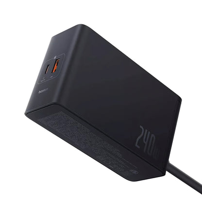 Punjač Stanica Baseus 5in1, 240W, 5A, 1 x USB-A - 3 x USB-C - 1 x DC, Crni P10163901113-00