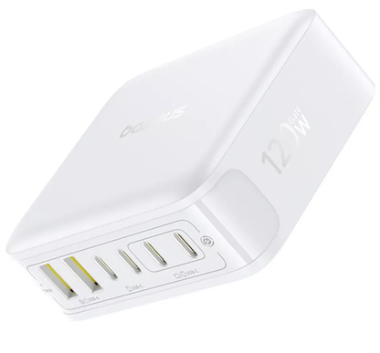 Punjač Stanica Baseus EnerFill FH21, 120W, 3.25A, 2 x USB-A - 4 x USB-C, Bijela E0120T01