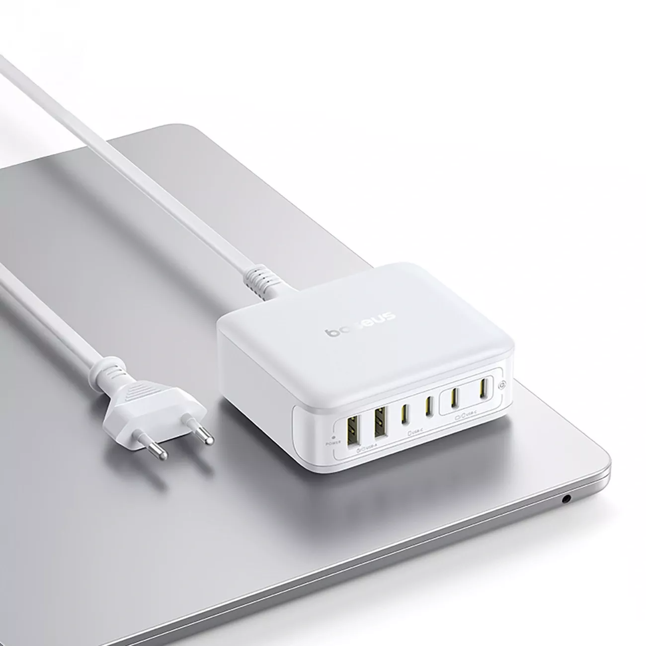 Punjač Stanica Baseus EnerFill FH21, 120W, 3.25A, 2 x USB-A - 4 x USB-C, Bijela E0120T01