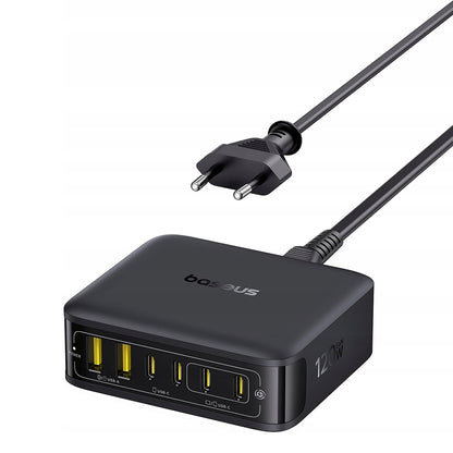 Punjač Stanica Baseus EnerFill FH21, 120W, 3.25A, 2 x USB-A - 4 x USB-C, Crni E0120T00