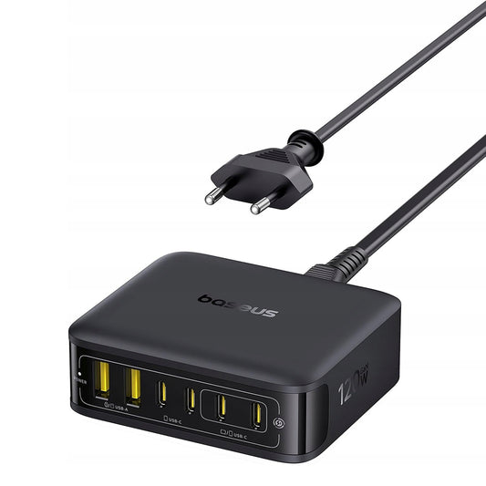 Punjač Stanica Baseus EnerFill FH21, 120W, 3.25A, 2 x USB-A - 4 x USB-C, Crni E0120T00