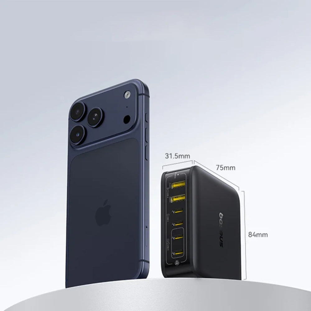 Punjač Stanica Baseus EnerFill FH21, 120W, 3.25A, 2 x USB-A - 4 x USB-C, Crni E0120T00