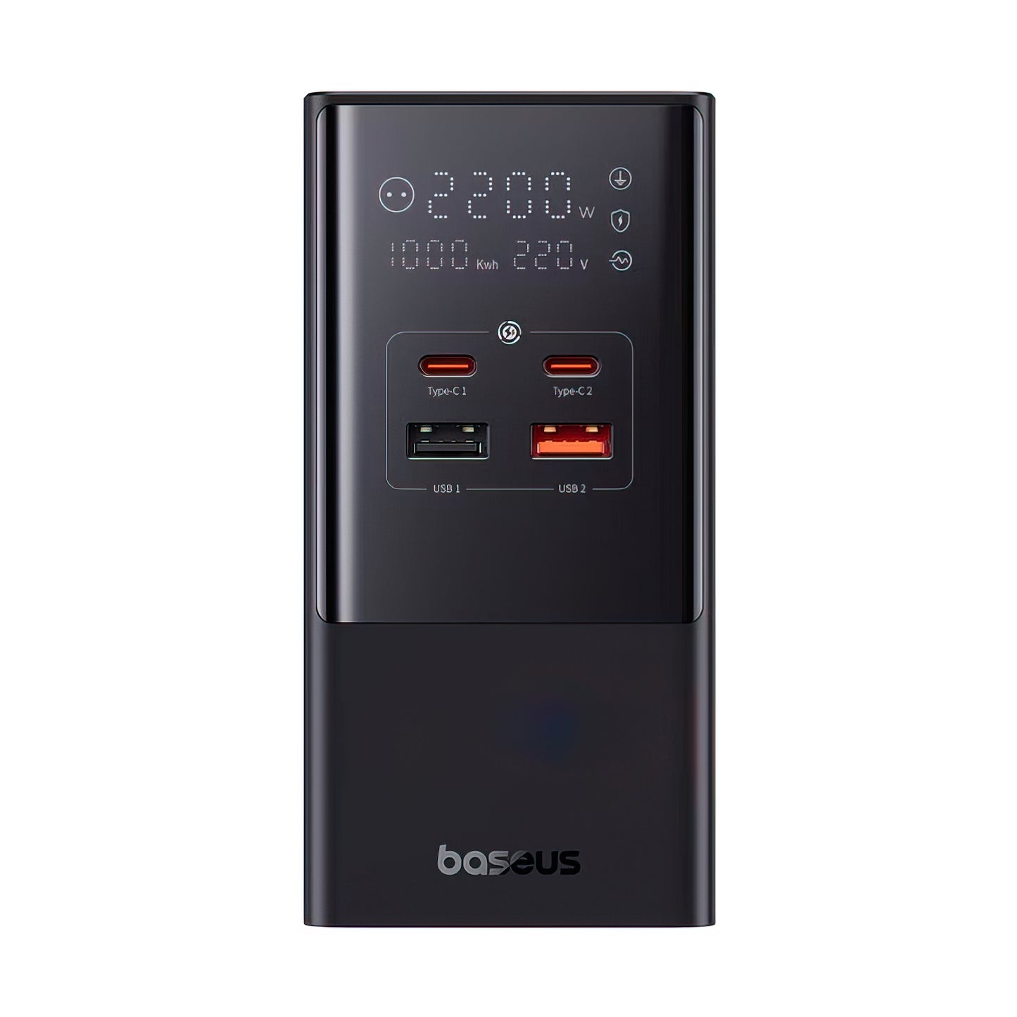 Punjač Stanica Baseus PowerCombo Tower, 100W, 5A, 2 x Schuko - 2 x USB-A - 2 x USB-C, Crna E00023609113-00
