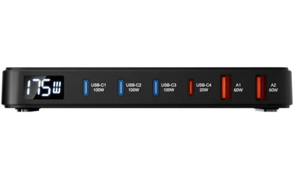Punjač Stanica BlitzWolf BW-S30, 175W, 5A, 2 x USB-A - 4 x USB-C, Crna