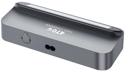 Punjač stanica s USB-C kabelom OEM LCD470W, 470W, 5A, 2 x USB-A - 3 x USB-C, Siva