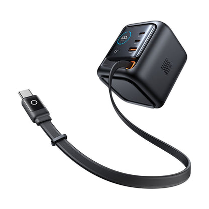 Punjač stanica s USB-C kabelom Mcdodo FreeGo CH-1391 zaslon, 100W, 5A, 1 x USB-A - 2 x USB-C, Crna