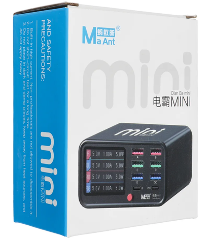 Punjač Stanica MaAnt Dianba Mini, 75W, 2 x USB-C - 6 x USB-A, Crna