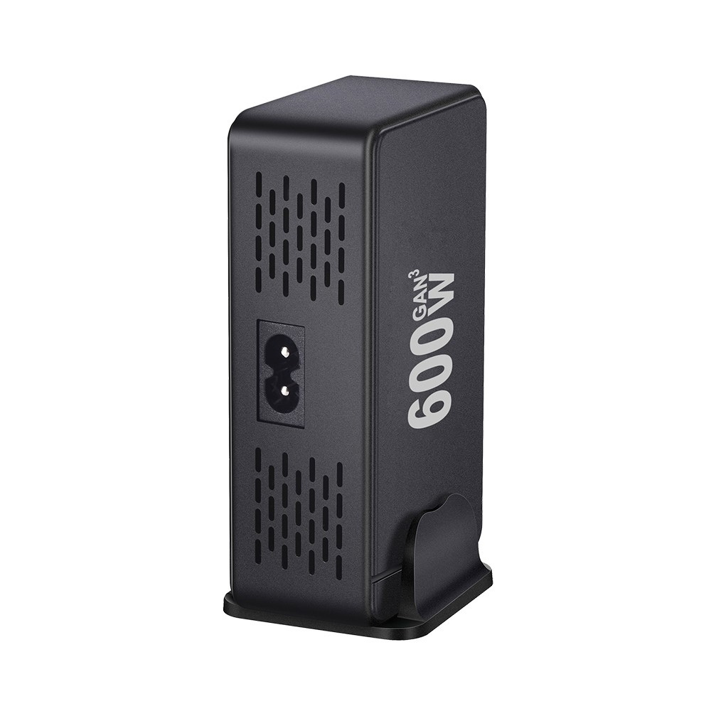 OEM stanica punjač, 600W, 4 x USB-A - 4 x USB-C, Crna