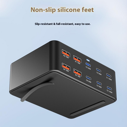 Punjač Stanica OEM HW66, 330W, 5A, 4 x USB-A - 6 x USB-C, Crna