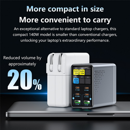 Punjač Stanica OEM WLX-G3, 140W, 5A, 2 x USB-A - 4 x USB-C, Siva