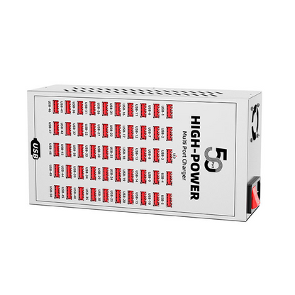 Punjač Stanica OEM WLX-T2A, 200W, 2.4A, 50 x USB-A, Srebrna