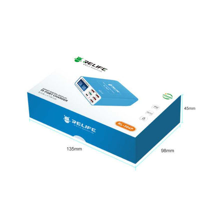 Punjač Stanica Relife RL-304P, 40W, 3A, 1 x USB-C - 5 x USB-A, Plava