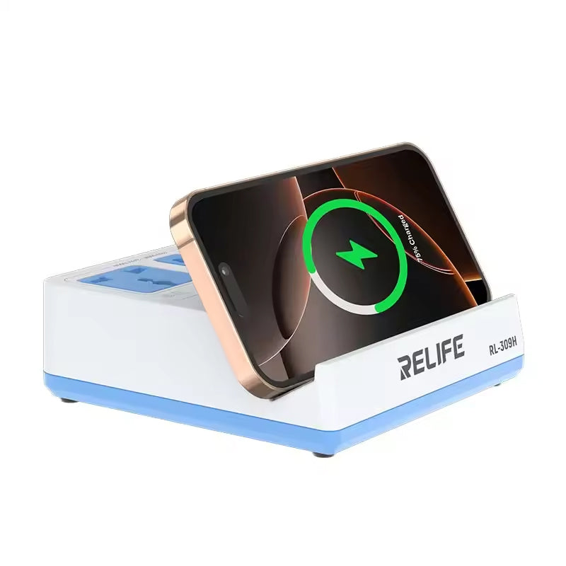 Punjač Stanica Relife RL-309H QI, 72W, 1 x USB-A - 3 x USB-C, Bijela
