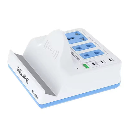 Punjač Stanica Relife RL-309H QI, 72W, 1 x USB-A - 3 x USB-C, Bijela