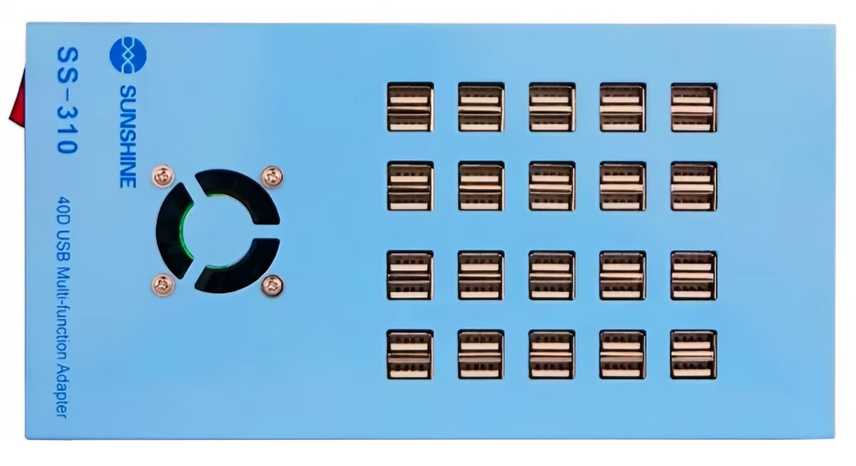 Punjač Stanica Sunshine SS-310, 40 x USB-A, Plava