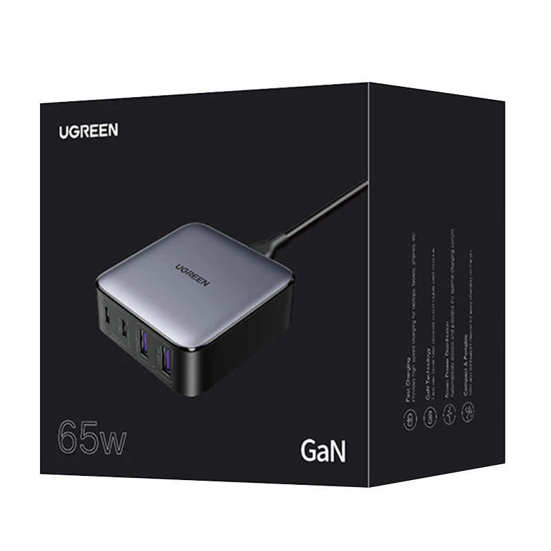 Punjač Stanica UGREEN CD327 Nexode, 65W, 3.25A, 2 x USB-A - 2 x USB-C, Crna