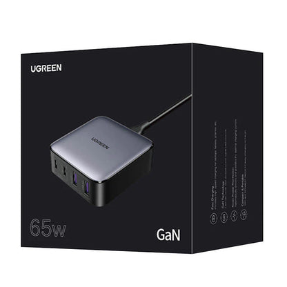 Punjač Stanica UGREEN CD327 Nexode, 65W, 3.25A, 2 x USB-A - 2 x USB-C, Crna
