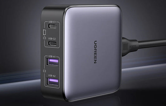 Punjač Stanica UGREEN CD327 Nexode, 65W, 3.25A, 2 x USB-A - 2 x USB-C, Crna