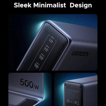 Punjač Stanica UGREEN Nexode X759, 500W, 5A, 1 x USB-A - 5 x USB-C, Siva